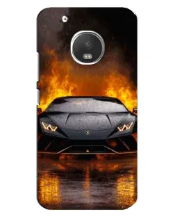 Чехол для Motorola MOTO G5 Plus с картинкой «Lamborghini в огне» Чехол для Motorola MOTO G5 Plus с картинкой «Lamborghini в огне»