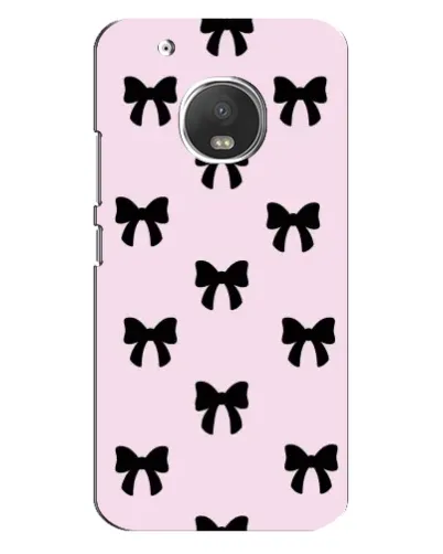 Чехол для Motorola MOTO G5 Plus с картинкой «Черные банты Coquette» Чехол для Motorola MOTO G5 Plus с картинкой «Черные банты Coquette»
