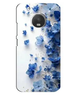 Чехол для Motorola MOTO G5 Plus с картинкой «Голубой цветочный каскад»