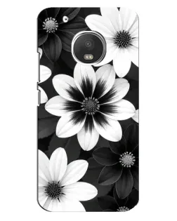 Чехол для Motorola MOTO G5 Plus с картинкой «Монохромные астры»