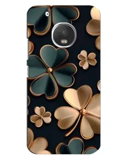 Чехол для Motorola MOTO G5 Plus с картинкой «Клевер в золоте»