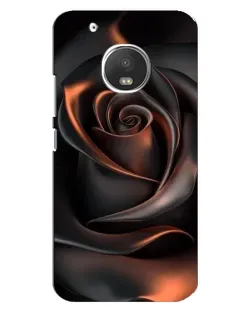 Чехол для Motorola MOTO G5 Plus с картинкой «Шелковая черная роза»