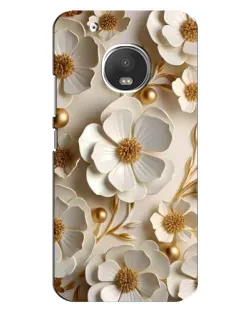 Чехол для Motorola MOTO G5 Plus с картинкой «Белие бумажние  цвети»
