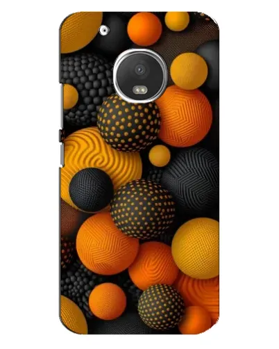 Чехол для Motorola MOTO G5 Plus с картинкой «Объемные оранжевые сферы» Чехол для Motorola MOTO G5 Plus с картинкой «Объемные оранжевые сферы»