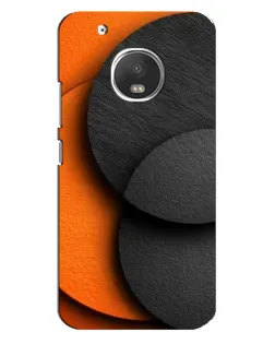 Чехол для Motorola MOTO G5 Plus с картинкой «Геометрия оранжевых кругов»