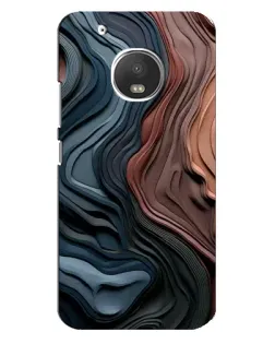 Чехол для Motorola MOTO G5 Plus с картинкой «Цветные волны каньона»