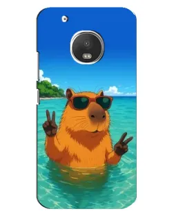 Чехол для Motorola MOTO G5 Plus с картинкой «Морская капибара»