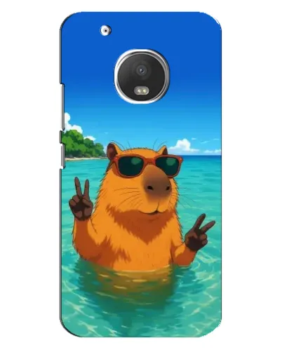 Чехол для Motorola MOTO G5 Plus с картинкой «Морская капибара»