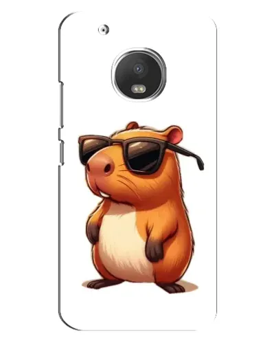 Чехол для Motorola MOTO G5 Plus с картинкой «Капибара в очках»