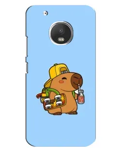 Чехол для Motorola MOTO G5 Plus с картинкой «Капибара на скейте»