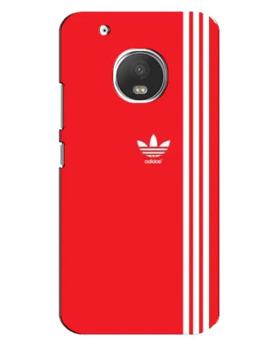 Чехол для Motorola MOTO G5 с картинкой «Красный минимализм Adidas»