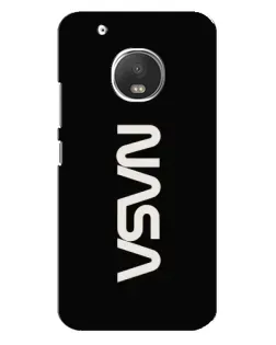 Чехол для Motorola MOTO G5 с картинкой «NASA — вертикальный логотип»