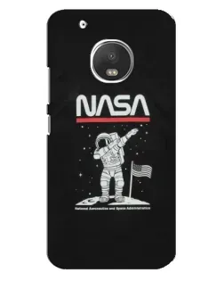 Чехол для Motorola MOTO G5 с картинкой «NASA — шагаем по Луне»