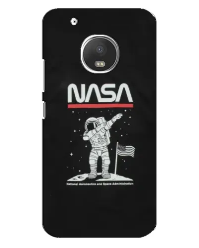 Чехол для Motorola MOTO G5 с картинкой «NASA — шагаем по Луне»
