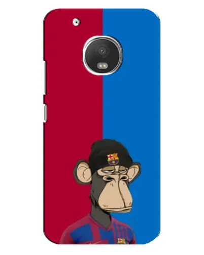 Чехол для Motorola MOTO G5 с картинкой «Bored Ape — фанат Барсы»