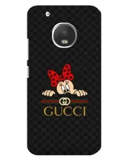 Чехол для Motorola MOTO G5 с картинкой «Минни Маус Gucci — черный»