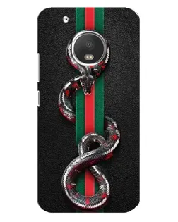 Чехол для Motorola MOTO G5 с картинкой «Gucci — змея на полосе»