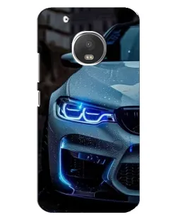 Чехол для Motorola MOTO G5 с картинкой «Взгляд BMW с синими фарами»