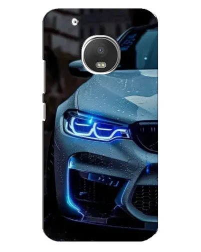Чехол для Motorola MOTO G5 с картинкой «Взгляд BMW с синими фарами»