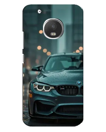 Чехол для Motorola MOTO G5 с картинкой «BMW в огнях города»