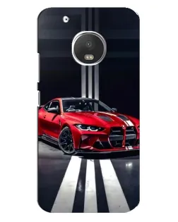 Чехол для Motorola MOTO G5 с картинкой «Красная BMW на дороге»