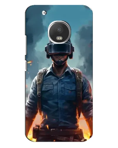 Чехол для Motorola MOTO G5 с картинкой «PUBG — реалистичный герой»