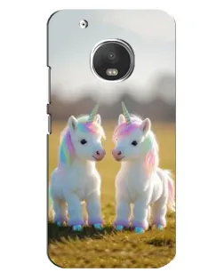 Чехол для Motorola MOTO G5 с картинкой «Пара единорогов»