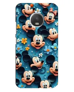 Чехол для Motorola MOTO G5 с картинкой «Паттерн Микки и Минни»