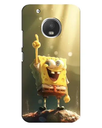 Чехол для Motorola MOTO G5 с картинкой «Сияющий Спанч Боб»