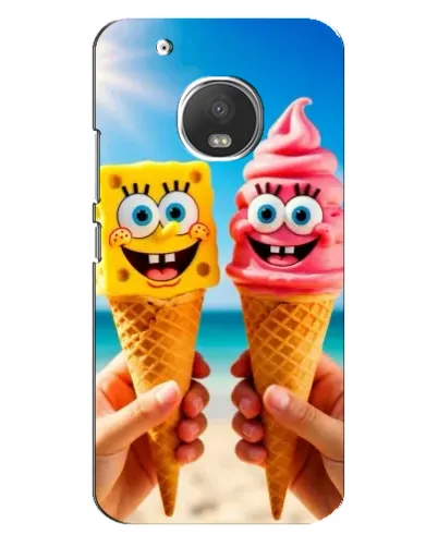 Чехол для Motorola MOTO G5 с картинкой «Спанч Боб мороженое»