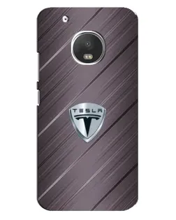 Чехол для Motorola MOTO G5 с картинкой «Металлическая текстура Tesla»