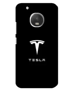 Чехол для Motorola MOTO G5 с картинкой «Tesla White Logo»