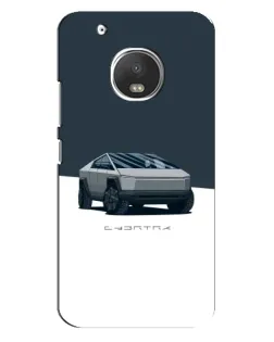 Чехол для Motorola MOTO G5 с картинкой «Серебристый Cybertruck Tesla»