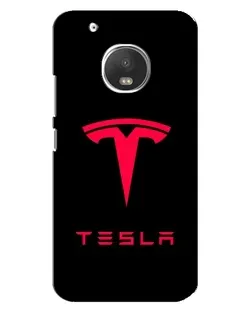 Чехол для Motorola MOTO G5 с картинкой «Tesla Red Logo»