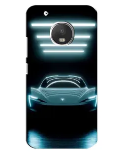 Чехол для Motorola MOTO G5 с картинкой «Tesla в неоне»