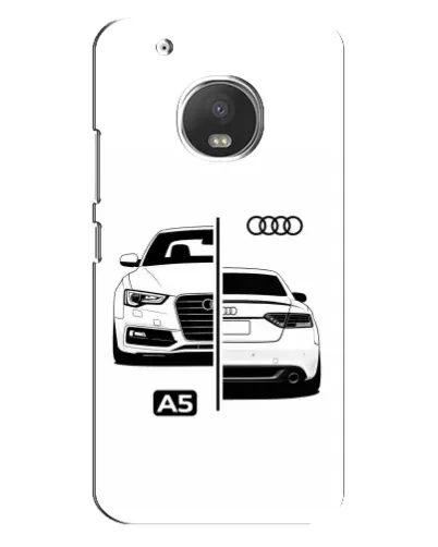 Чехол для Motorola MOTO G5 с картинкой «Audi — контрастный дизайн»