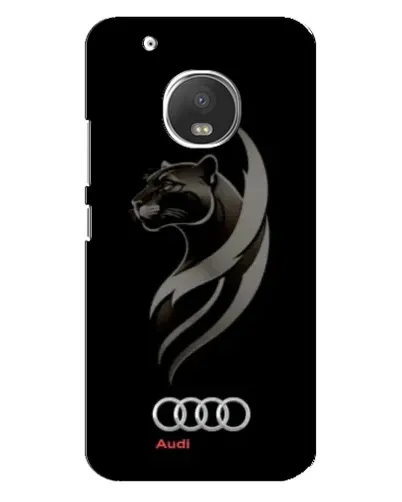 Чехол для Motorola MOTO G5 с картинкой «Графика — пантера и Audi»