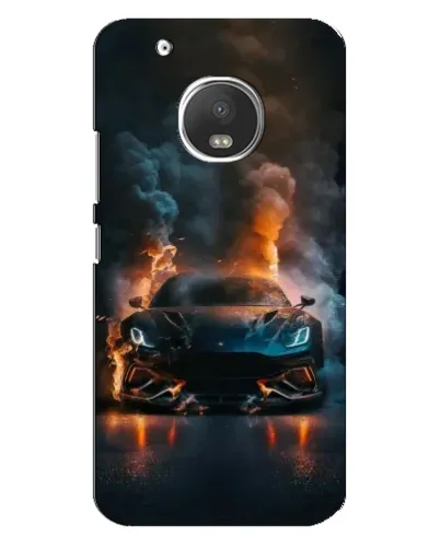 Чехол для Motorola MOTO G5 с картинкой «Lamborghini дымная эстетика»