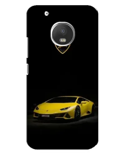 Чехол для Motorola MOTO G5 с картинкой «Lamborghini желтый акцент»