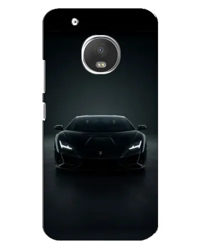 Чехол для Motorola MOTO G5 с картинкой «Черный Lamborghini Aventador»