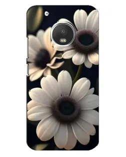 Чехол для Motorola MOTO G5 с картинкой «Белые маргаритки макро»