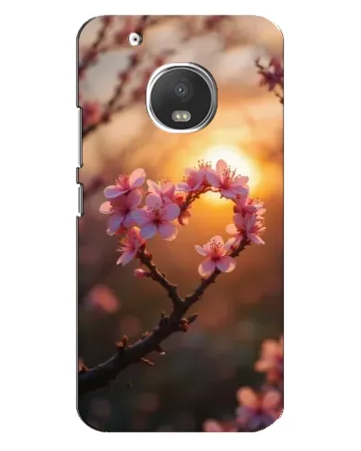 Чехол для Motorola MOTO G5 с картинкой «Розовый цвет сердце на фоне заката» Чехол для Motorola MOTO G5 с картинкой «Розовый цвет сердце на фоне заката»