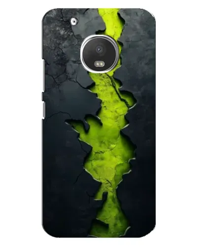 Чехол для Motorola MOTO G5 с картинкой «Салатовый разлом скалы»