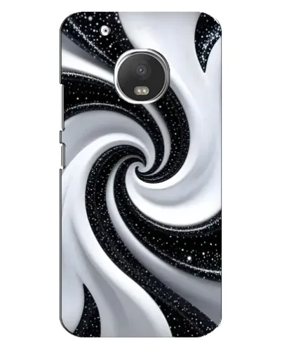 Чехол для Motorola MOTO G5 с картинкой «Черно-белая спираль»