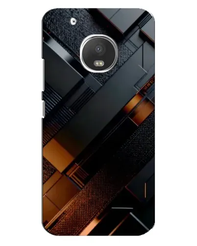 Чехол для Motorola MOTO G5 с картинкой «Черные геометрические блоки»