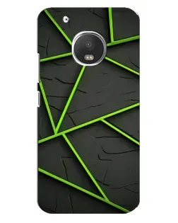 Чехол для Motorola MOTO G5 с картинкой «Зеленые геометрические линии»
