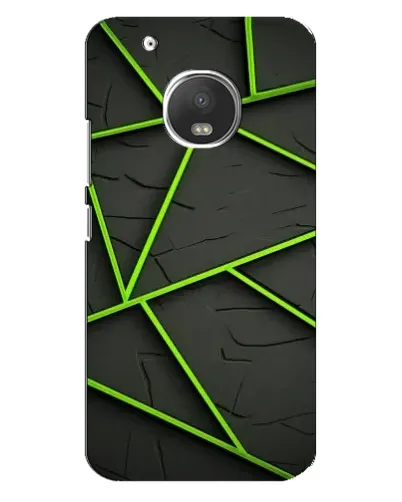 Чехол для Motorola MOTO G5 с картинкой «Зеленые геометрические линии»