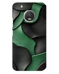 Чехол для Motorola MOTO G5 с картинкой «Зеленые кожаные волны»