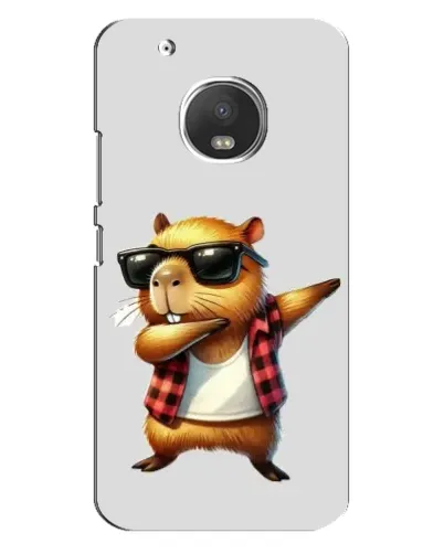Чехол для Motorola MOTO G5 с картинкой «Капибара рэпер даб»