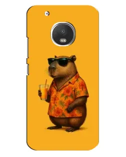 Чехол для Motorola MOTO G5 с картинкой «Капибара на отдыхе»
